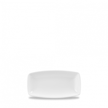 White X Squared Oblong Plate 7 6/8" Box 12