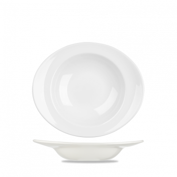 White Orbit Oval Soup Plate 9" Box 12
