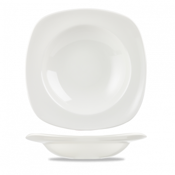 White Equation Square Pasta Bowl 11" Box 12