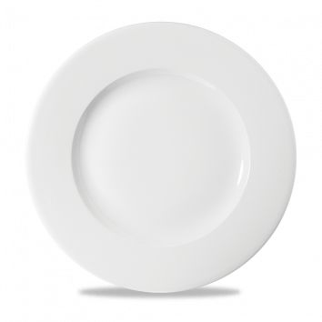 White Profile Wide Rim Plate 10 3/4" Box 12