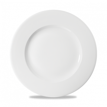 White Profile Wide Rim Plate 9 1/4" Box 12