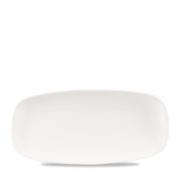 White  Chefs Oblong Plate 10.6"X5" Box 12