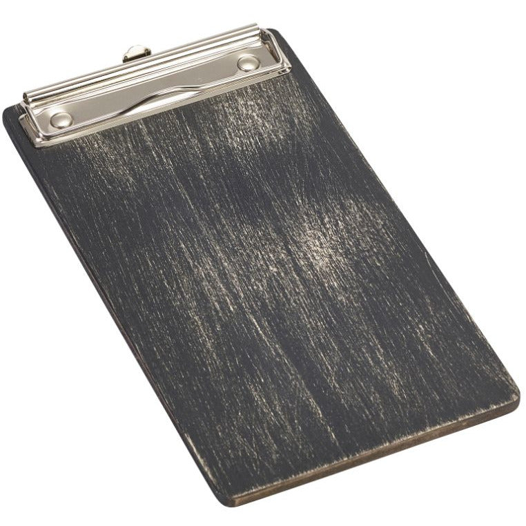 Black Wooden Menu Clipboard Wine List 13x24.5x0.6cm