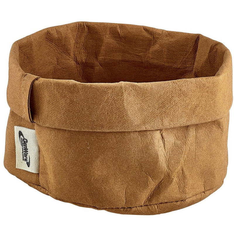Brown Washable Paper Bag 13 Dia x 10cm (H)