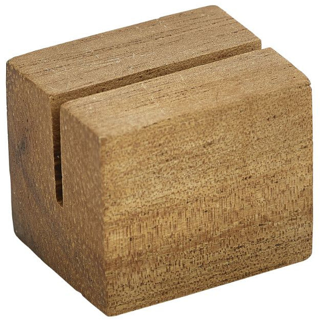 Acacia Wood Sign Holder 3 x 2.5 x 2.5cm