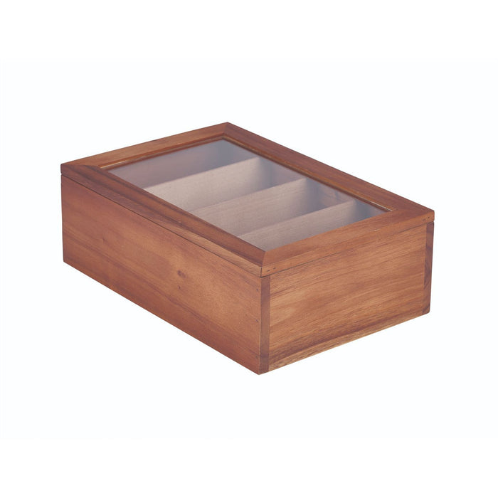 Acacia Wood Tea Box 30X20X10cm