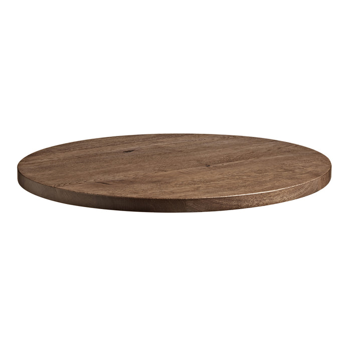 Rustic Solid Oak Table Top - Smoked - 60cm