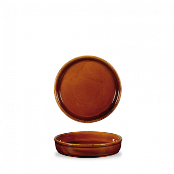 Rustic Brown  Mezze Dish 4.4" Box 6