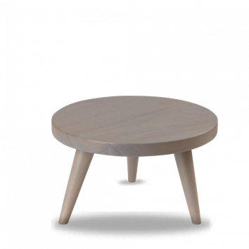 Wood Large Round Grey Stand 25X15Cm Box 4