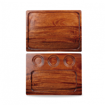 Wood Square Deli Board 32.6Cmx24 Cm Box 4