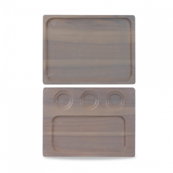 Wood Square Grey Deli Board 32.6Cmx24 Cm Box 4