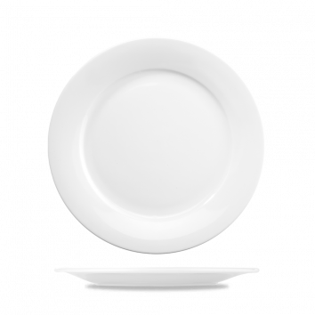 Menu Porcelain Mid Rim Dinner Plate 10" Box 6