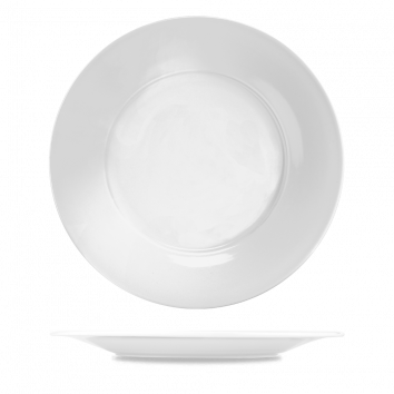Menu Porcelain  Broad Rim Plate 12" Box 6