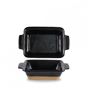 Black Igneous  Rectangle Dish 7" Box 6