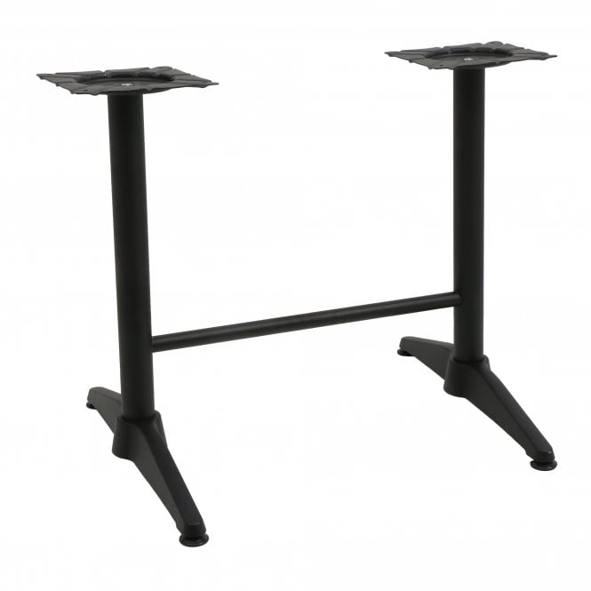 Alby Double Dining Table Base - Alu - Black