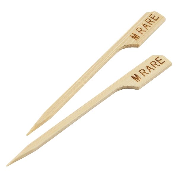 Bamboo Skewers Sticks Steak Markers Medium Rare 9cm/3.5" (100pcs)