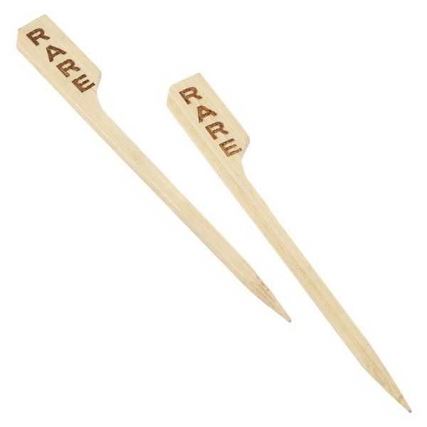 Bamboo Skewers Sticks Steak Markers 9cm/3.5" Rare (100pcs)