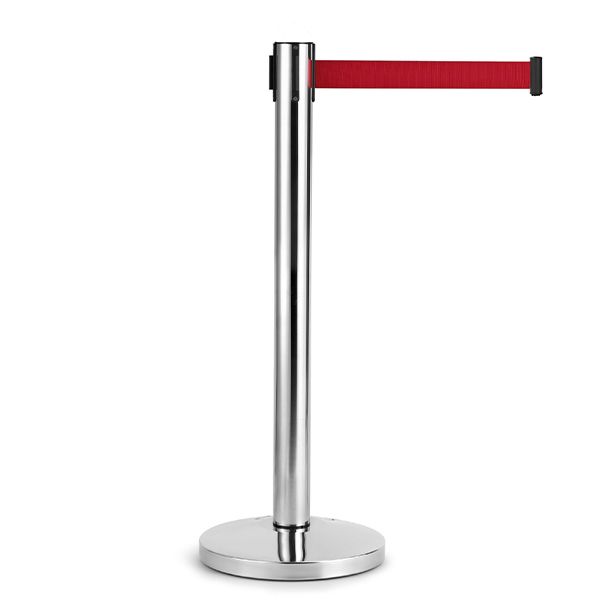 Barrier Post - Retractable Red Belt (Pack x2 Posts)