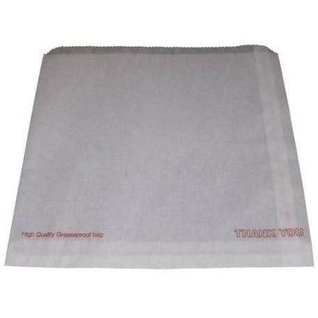 Greaseproof Bag White (Printed 'Thank You') 8.5"/215mm (Pack 1000)