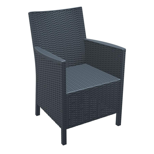 Durable outdoor arm chairs
CALIFORNIA arm chair is designed for easy self-assembly. It is made of durable weather resistant resin reinforced with glass fibre. Non-metallic frame will never unravel, rust or decay. It is UV protected which ensures the colours will not fade. For outdoor use may also be used indoor if required.