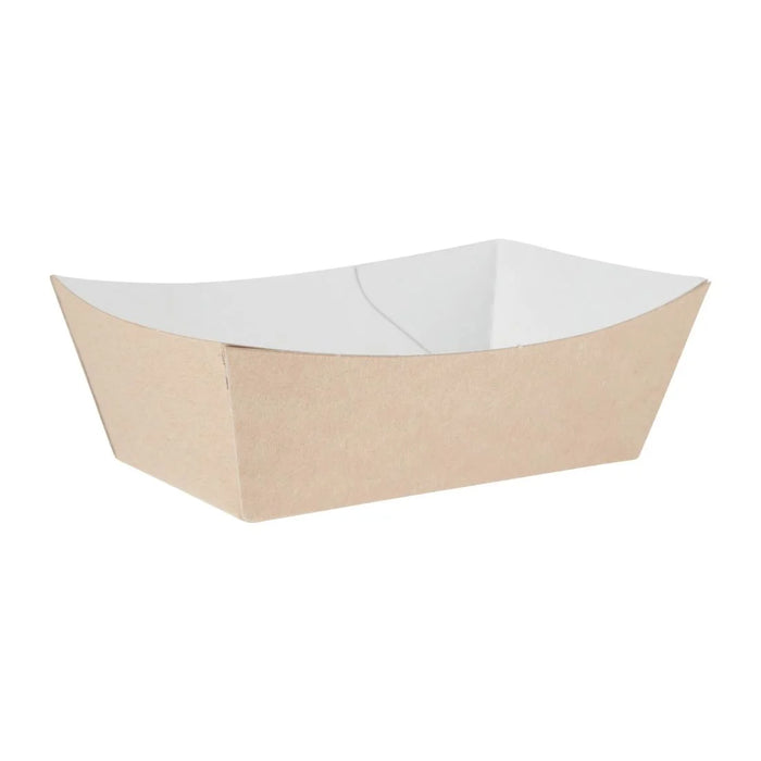 Compostable Kraft Food Trays Small 124mm (Pack of 500)