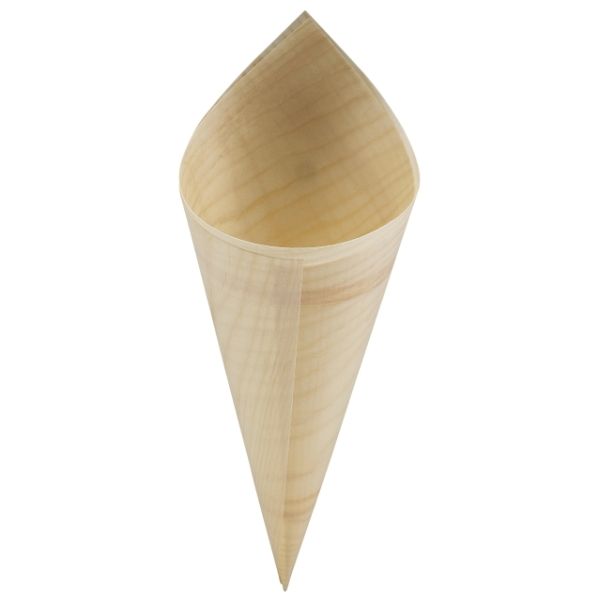 Disposable Serving Cones Wooden 18 x 7cm (100pcs)