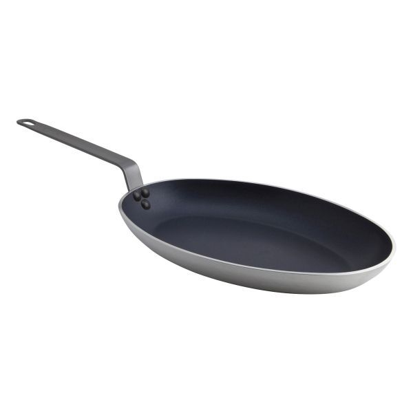 Non Stick Teflon Aluminum Oval Fish Pan 36cm