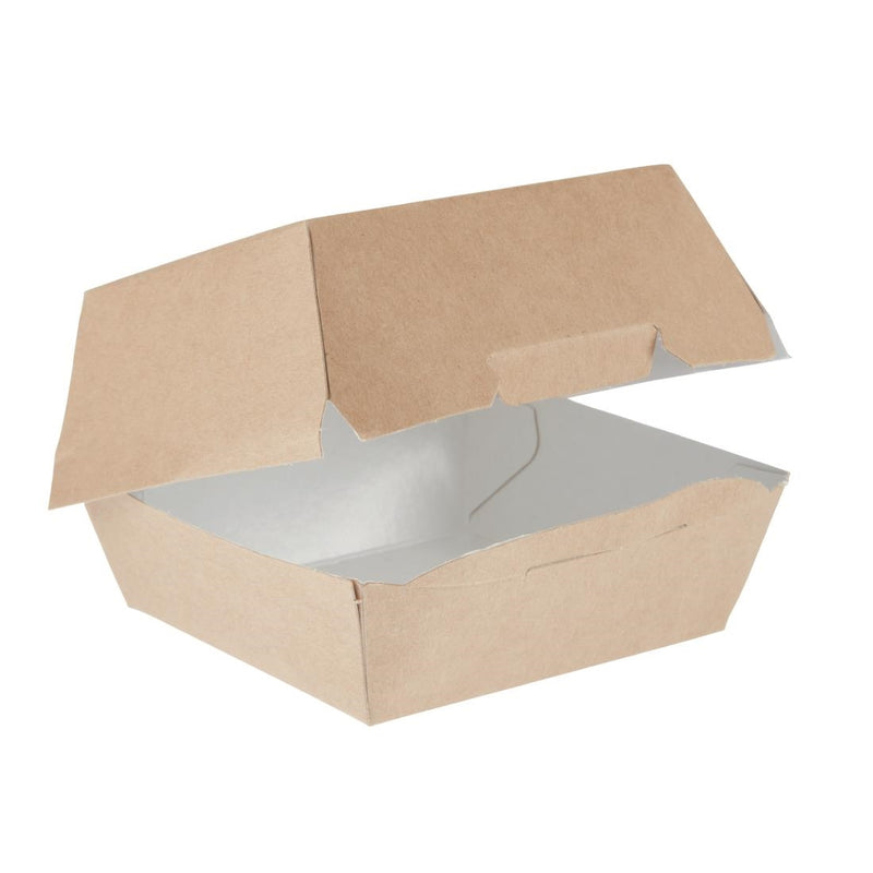 Compostable Kraft Burger Box 108mm (Pack of 250)