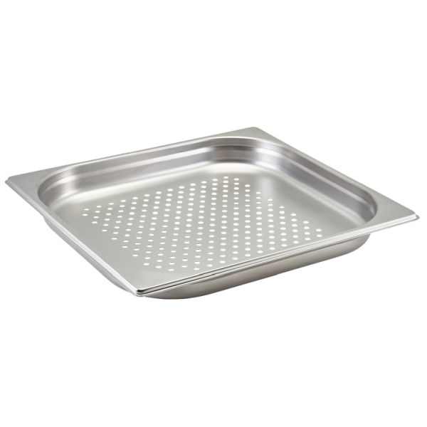 Perforated Pan Stainless Steel 40mm Deep Gastronorm 2/3