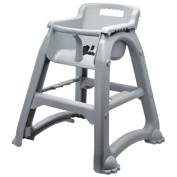 Grey Polypropylene Stackable High Chair