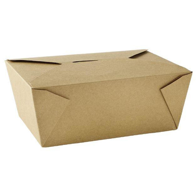 Kraft Biodegradable Leakproof Container No. 8 Brown 46oz (Pack 300)