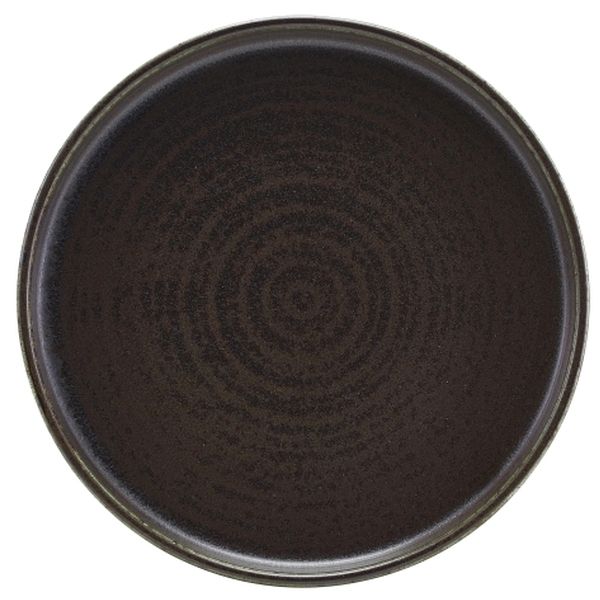 Terra Porcelain Black Low Presentation Plate (21cm)