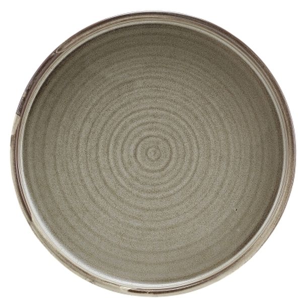 Terra Porcelain Grey Low Presentation Plate (18cm)