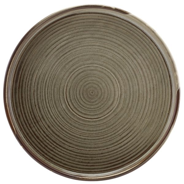 Terra Porcelain Grey Low Presentation Plate (25cm)