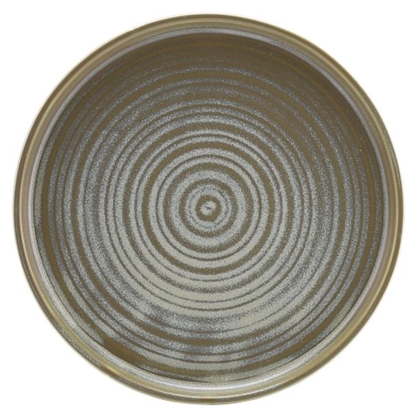 Terra Porcelain Matt Grey Low Presentation Plate (21cm)