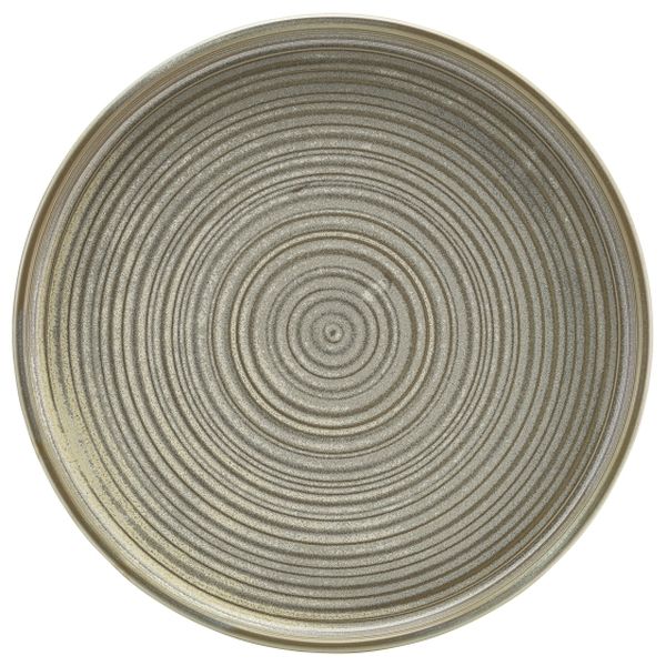 Terra Porcelain Matt Grey Low Presentation Plate (25cm)