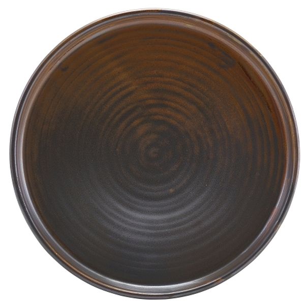 Terra Porcelain Rustic Copper Low Presentation Plate (21cm)