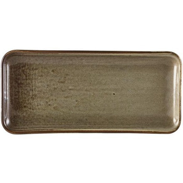 Terra Porcelain Grey Narrow Rectangular Platter (27 x 12.5cm)