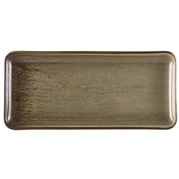 Terra Porcelain Grey Narrow Rectangular Platter (30 x 14cm)