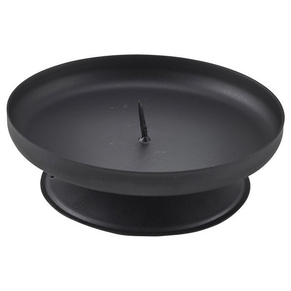 Pillar Candle Holder Black 9cm (Pack 10)