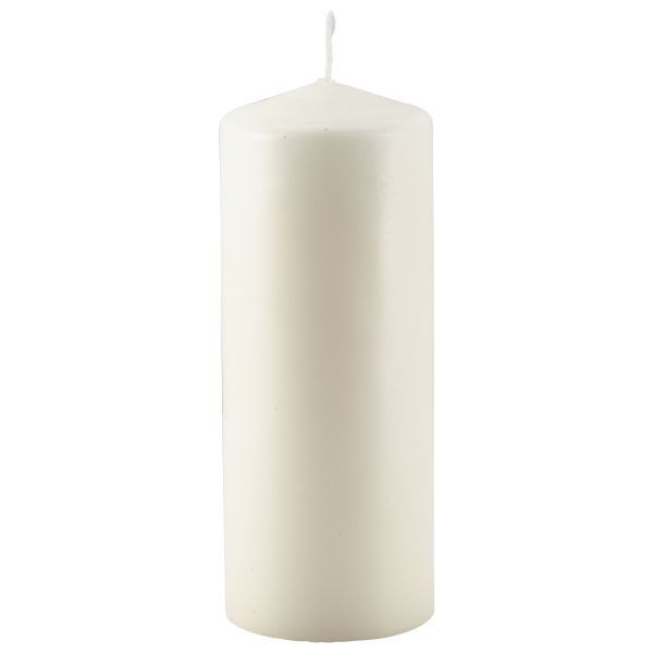 Pillar Candle Ivory 20cm x 8cm (Pack 6)