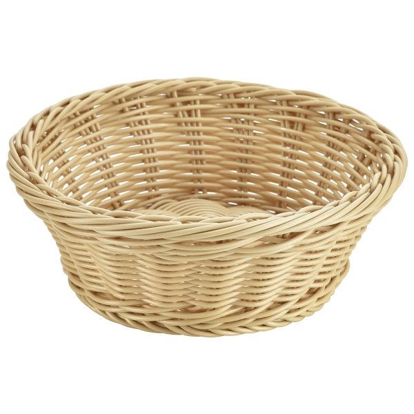 Serving Basket Round Polywicker 8.25 x 3.1 (Pack 6)