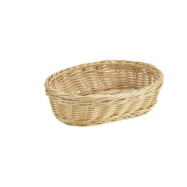 Serving Basket Oval Polywicker 9 x 6 x 2.6 (Pack 6)