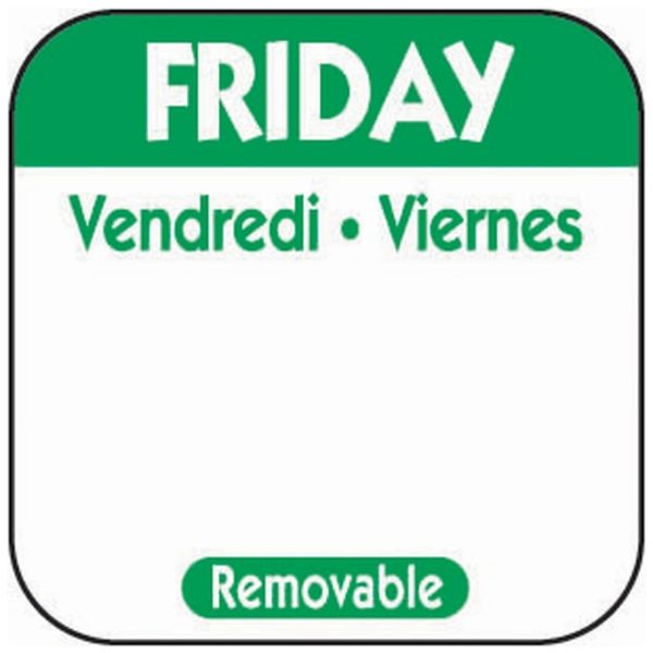 Friday Removable Day Labels 25mm (Pack of 1000)