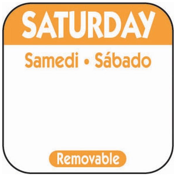 Saturday Removable Day Labels 25mm (Pack of 1000)