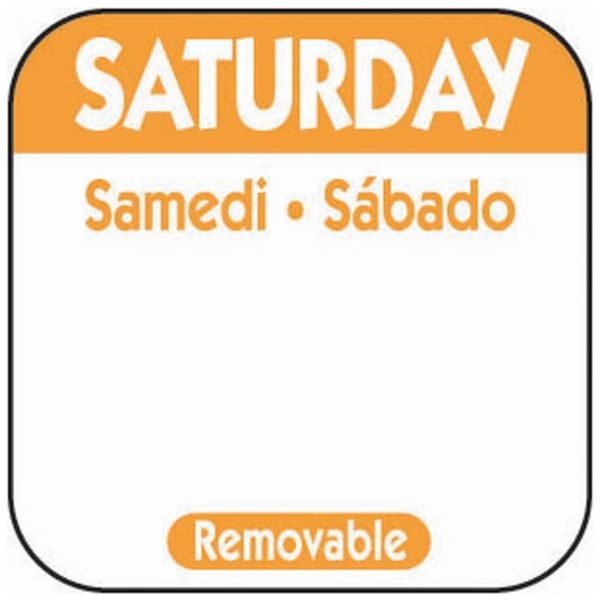 Saturday Removable Day Labels 25mm (Pack of 1000)