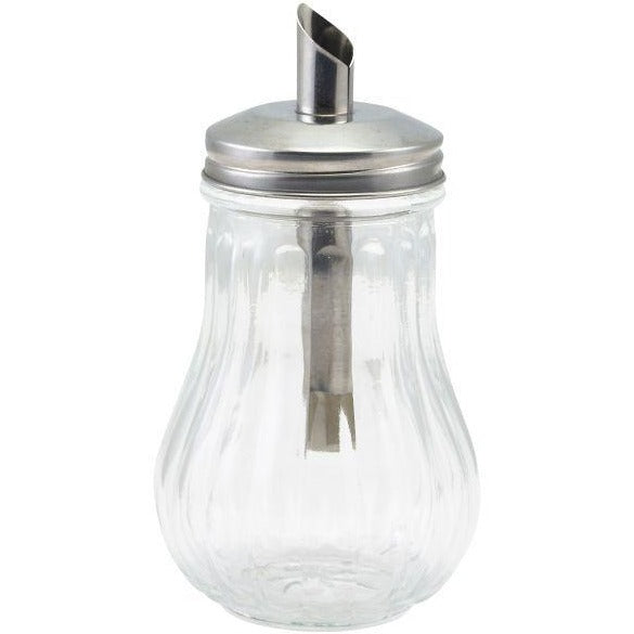 Sugar Pourer Retro Stainless Steel Glass Clear 7.5 x 14cm