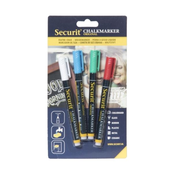 Chalk Markers 4 Colour Small 1-2mm (4 Pcs)