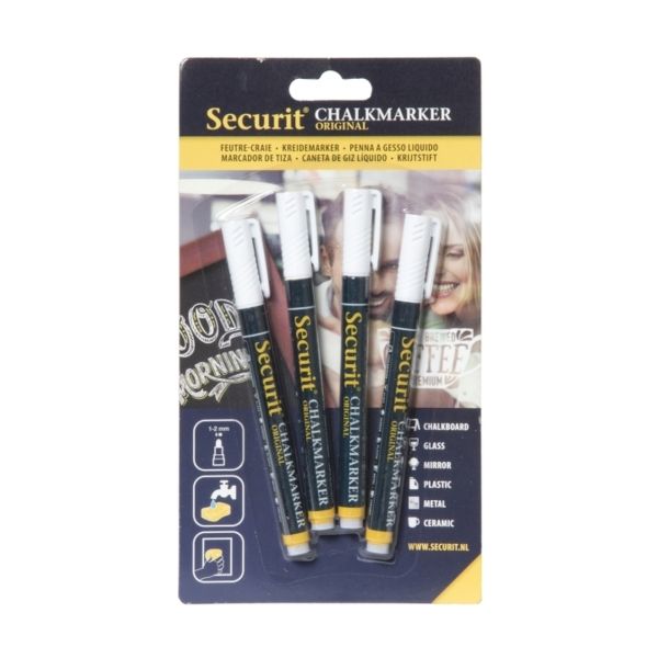 Chalk Markers White Small (4 Pcs)