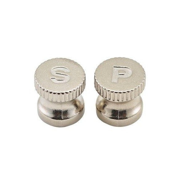 Knobs for Salt/Pepper Grinders Engraved Silver (6 Pcs)